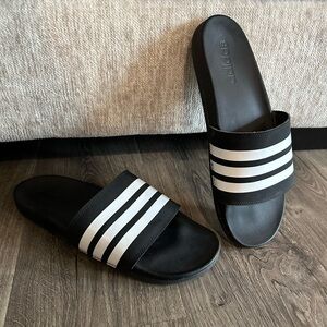 Men’s Adidas Cloudfoam Comfort Slides, size 12.